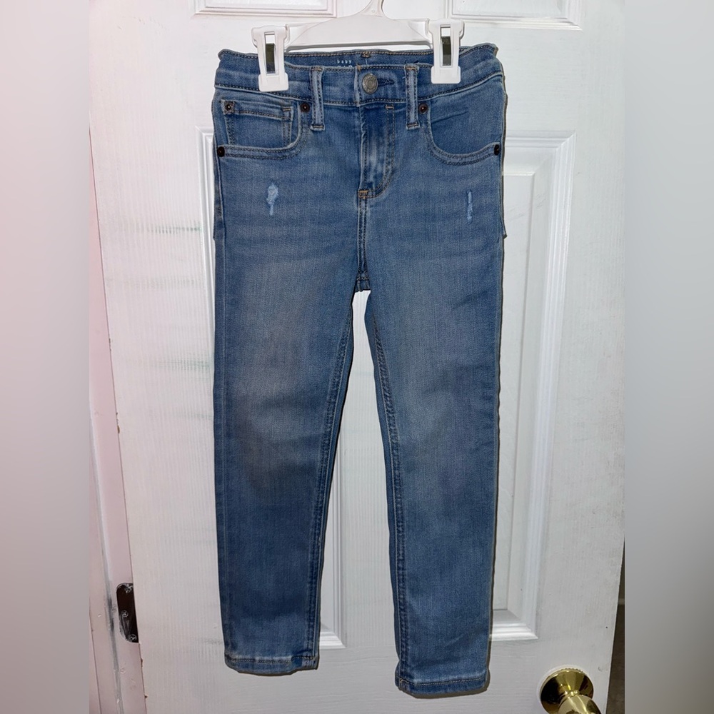 Gap Boys Skinny Jeans Size 5 Blue Distressed Denim